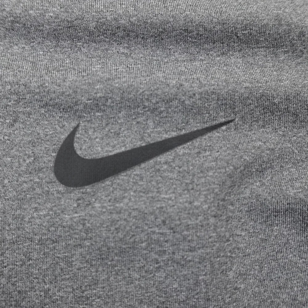 Nike Pro Shirt Womens M Gray Dri FIT Swoosh Athletic Tee Performance Workout Gym